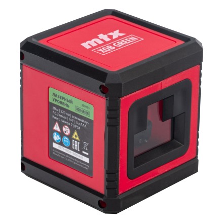Лазерный уровень MTX XQB GREEN Pro SET 350195, 20 м, зеленый луч, батарейки, штатив купить в Уфе