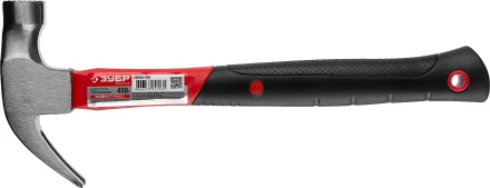 Молоток-гвоздодер ЗУБР &quot;МАСТЕР&quot;, боек c магнитом и фиберглассовой рукояткой, 450 г 20356-450 купить в Уфе