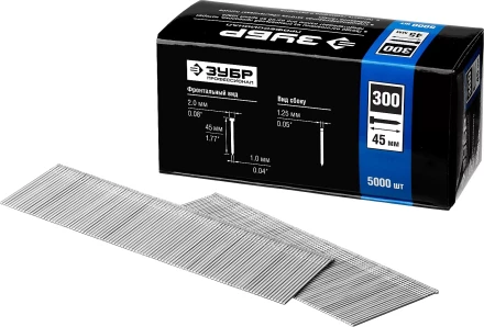 Гвозди тип 300, 45 мм, особотвердые, ЗУБР &quot;ПРОФЕССИОНАЛ&quot; 31830-45, 5000 шт 31830-45 купить в Уфе