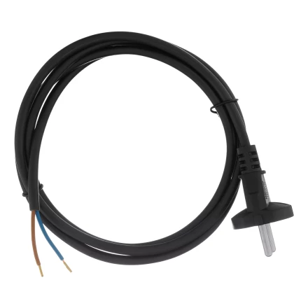 Шнур сетевой Denzel Energy Series, ПВС, 1,5 м, 2 x 1 мм, с неразборной вилкой, черный, 3 м, 37661 купить в Уфе