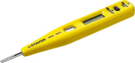 Тестер напряжения STAYER &quot;MASTER&quot; цифровой со световым индикатором, 12-220В, 125мм 45290 купить в Уфе