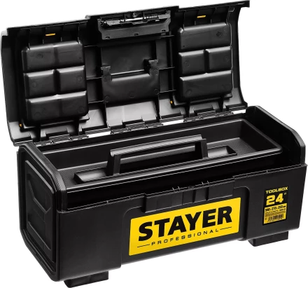 Ящик для инструмента &quot;TOOLBOX-24&quot; пластиковый, STAYER Professional 38167-24 купить в Уфе