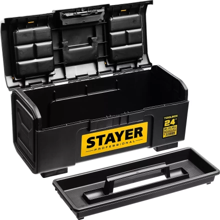 Ящик для инструмента &quot;TOOLBOX-24&quot; пластиковый, STAYER Professional 38167-24 купить в Уфе