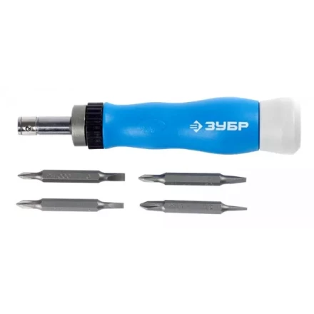 Набор ЗУБР Отвертка &quot;ЭКСПЕРТ&quot; для точных работ, реверсивная рукоятка, CR-V, сменные двусторонние биты PH-SL, 5предметов 25624-H5 купить в Уфе