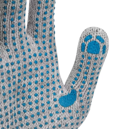 Перчатки трикотажные с ПВХ точкой, 5 пар в упаковке, БОПП-пакет, 7 класс// Россия 67837 купить в Уфе