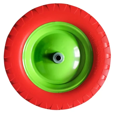 Колесо полиуретановое Сибртех 4.80/4-8, длина оси 90 мм, подшипник 12 мм 689785 купить в Уфе