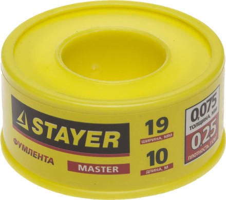 Фумлента STAYER &quot;MASTER&quot;, плотность 0,25 г/см3, 0,075ммх19ммх10м 12360-19-025 купить в Уфе