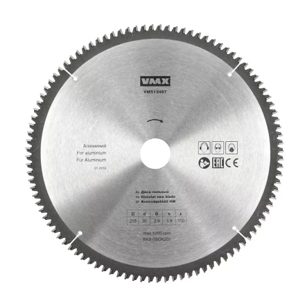 Диск пильный ф255х30 z100 алюминий VMX 512487 купить в Уфе