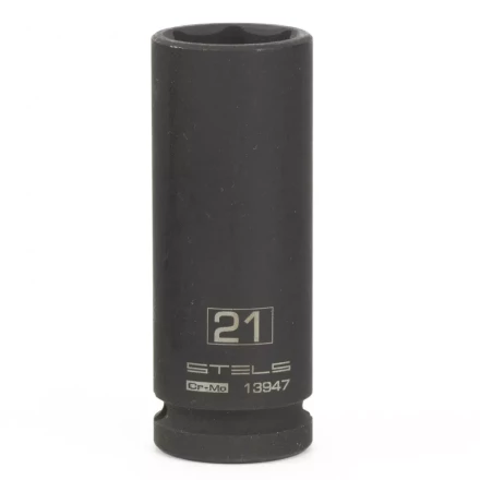 Головка ударная удлиненная шестигранная 21мм 1/2&quot; CrMo Stels 13947 купить в Уфе