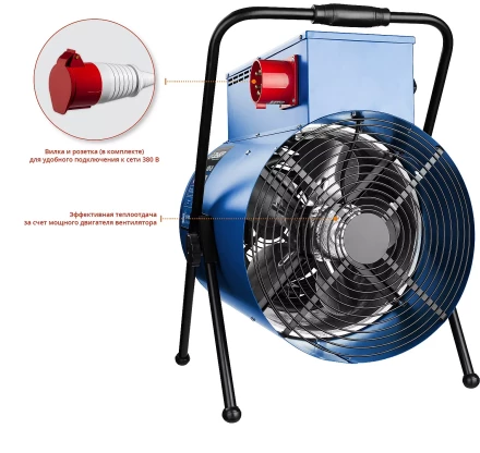 Пушка тепловая круглый корпус ЗТП-15 серия ПРОФЕССИОНАЛ купить в Уфе