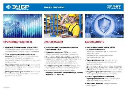 Пушка тепловая круглый корпус ЗТП-15 серия ПРОФЕССИОНАЛ купить в Уфе