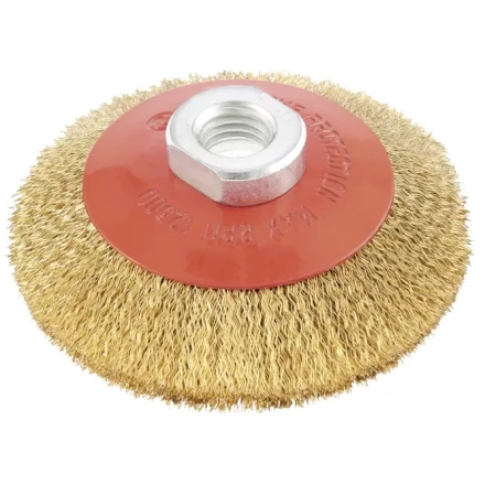 Щетка для УШМ, 125 мм, М14, "тарелка", витая проволока  MATRIX 74616 купить в Уфе