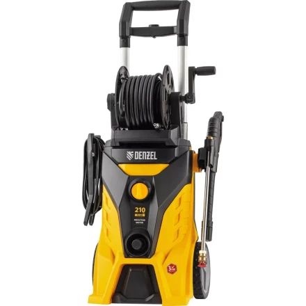 Моечная машина высокого давления R-210iD, 2600 Вт, 210 бар, 8.0 л/мин, асинхронный двигатель, барабан Denzel 58237 купить в Уфе