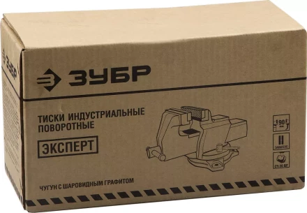 Тиски ЗУБР &quot;ЭКСПЕРТ&quot; индустриальные поворотные, 200мм 32703-200 купить в Уфе
