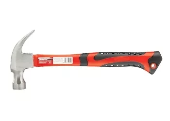 Молоток-гвоздодер мини боек с магнитом фибергласовая двухкомпонентная рукоятка 250г Matrix 10443 купить в Уфе