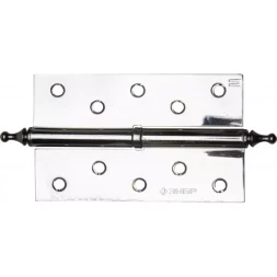 Петля дверная разъемная ЗУБР "ЭКСПЕРТ", 1 подшипник, цвет хром (CP), левая, с крепежом, 125х75х2,5мм, 2 шт 37605-125-2L