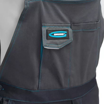 Полукомбинезон профессиональный рабочий Gross 90444, 97% хлопок 3% спандекс, XL купить в Уфе