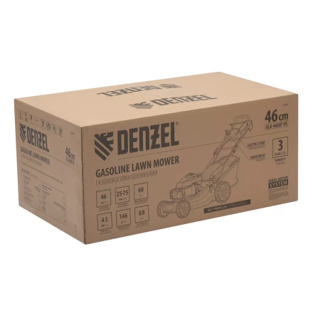 Газонокосилка бензиновая Denzel GLD-460SP-VE, 146 см3, шир. 46см, привод, вариатор, эл.старт, 60 л (58809) купить в Уфе