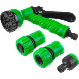 Набор поливочный РОСТОК: Распылитель пистолетный 7 поз., 2 соединителя 3/4", адаптер внешний 427369