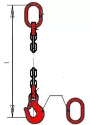 Строп цепной одноветвевой 1СЦ 12.5 т  L=4 м  8 кл купить в Уфе
