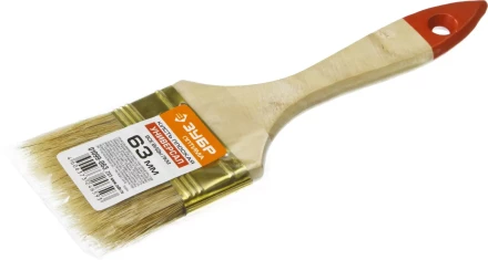 Кисть плоская ЗУБР &quot;УНИВЕРСАЛ-ОПТИМА&quot;, светлая щетина, деревянная ручка, 63мм 01099-063_z01 купить в Уфе