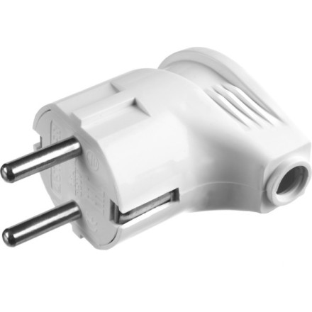 Вилка MAXElectro электрическая, 16А/220В, угловая, с заземлением, белая, STAYER 55161-W купить в Уфе