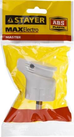 Вилка MAXElectro электрическая, 16А/220В, угловая, с заземлением, белая, STAYER 55161-W купить в Уфе