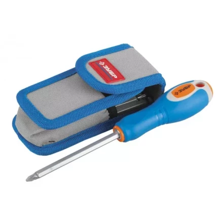 Набор ЗУБР Отвертка &quot;ЭКСПЕРТ&quot; с двусторон. стержнями, HEX5-5 и HEX6-6 с шариком, чехол для ношения на поясе, 10пред. 25297-H10 купить в Уфе