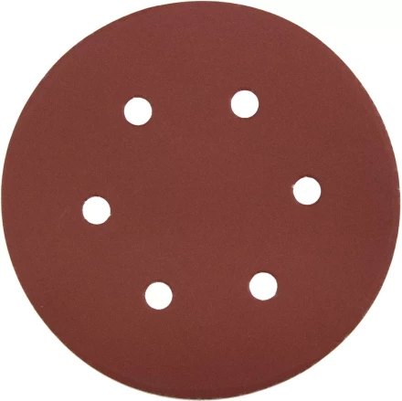 Круг шлифовальный ЗУБР &quot;МАСТЕР&quot; универсальный, из абразивной бумаги на велкро основе, 6 отверстий, Р320, 150мм, 5шт 35566-150-320 купить в Уфе