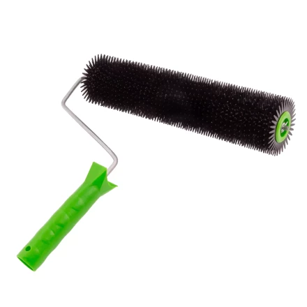 Валик игольчатый для наливных полов с ручкой, острая игла, 300 мм Сибртех 81111 купить в Уфе