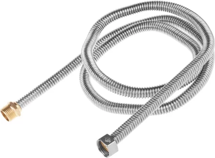 Подводка ЗУБР &quot;ЭКСПЕРТ&quot; сильфонная из нержавеющей стали, для воды, г/ш  (гайка-штуцер), 1/2&quot;, 1,5м 51011-G/S-150 купить в Уфе