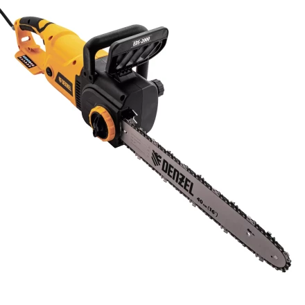 Пила цепная электрическая Denzel EDS-2000, 2 кВт,продольная, шина 40 см, шаг 3/8, паз 1.3 мм, 56 звеньев 95618 купить в Уфе