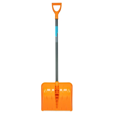 Лопата для уборки снега пластиковая Сибртех, 400х405х1380 мм, стальной черенок, усиленная 61666 купить в Уфе