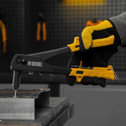 Заклепочник ручной Denzel, 255 мм, заклепки 2,4-3,2-4,0-4,8 мм, 40440 купить в Уфе