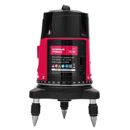 Лазерный уровень MTX CRL-30R, 30 м, красный луч, батарейки, резьба 5/8&quot; 35034 купить в Уфе