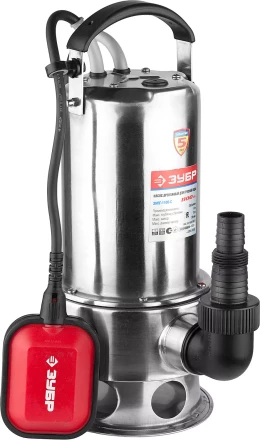 Насос ЗУБР погружной для грязной воды, корпус из нержавеющей стали, пропускная способность 280 л/мин, 1100Вт ЗНПГ-1100-С купить в Уфе