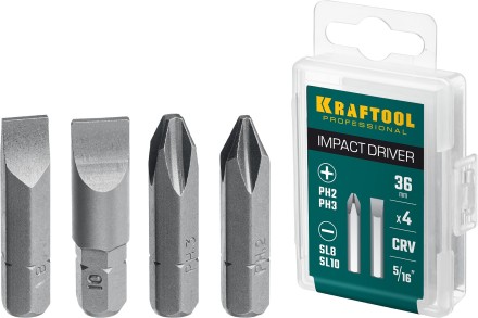 Биты для ударно-поворотных отверток KRAFTOOL 25551 купить в Уфе