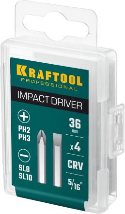 Биты для ударно-поворотных отверток KRAFTOOL 25551 купить в Уфе