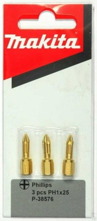 Биты Makita PH1 25мм 3шт, алмазные (P-38576) купить в Уфе