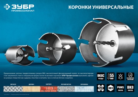 Сверло ЗУБР &quot;ПРОФИ&quot; центровочное твердосплавные, 10х100мм 29520 купить в Уфе