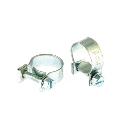 Хомуты металлические MINI 16-18 мм ширина 9 мм винтовой W1 2 шт Сибртех 47506 купить в Уфе