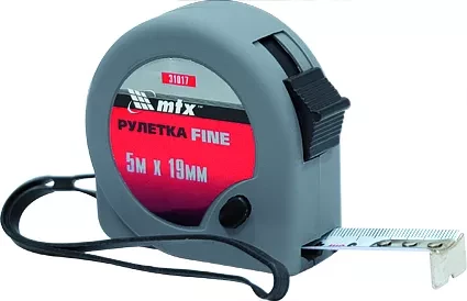 Рулетка Fine 7,5 м х 25 мм пластиковый корпус  MATRIX 31018 купить в Уфе
