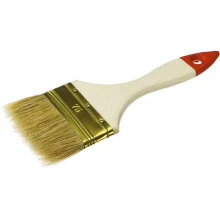 Кисть плоская ЗУБР &quot;УНИВЕРСАЛ-ОПТИМА&quot;, светлая щетина, деревянная ручка, 75мм 01099-075_z01 купить в Уфе