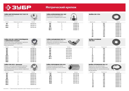 Гайка ЗУБР &quot;МАСТЕР&quot; шестигранная ГОСТ 5927-70, класс прочности 6, оцинкованная,  M14, 5кг 303550-14 купить в Уфе