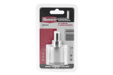 Коронка алмазная HAMMER Ф35мм HEX (DHS 35.0*65/5) купить в Уфе