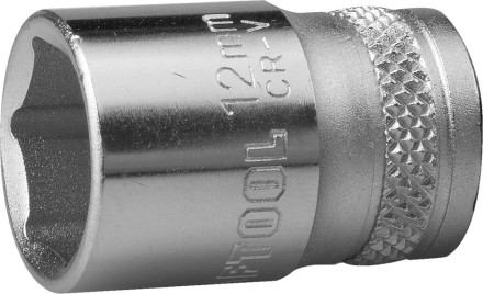 Торцовая головка KRAFTOOL &quot;INDUSTRIE QUALITAT&quot;, Cr-V, FLANK, хромосатинированная, 1/4&quot;, 12 мм 27815-12_z01 купить в Уфе