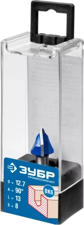ЗУБР 12.7 x 13 мм, угол 90° мм, фреза пазовая галтельная V-образная, Профессионал (28752-12.7) купить в Уфе