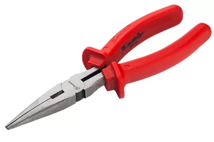 Длинногубцы Econom 200 мм прямые шлифованные пластмассовые рукоятки MATRIX 17194 купить в Уфе