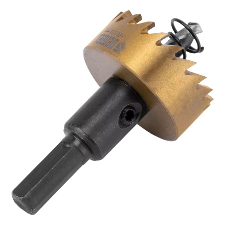 Коронка по металлу HSS, 35 мм, нитридтитановое покрытие Denzel 724110 купить в Уфе