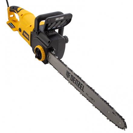 Пила цепная электрическая Denzel EDS-2200, 2.2 кВт,продольная, шина 45 см, шаг 3/8, паз 1.3 мм, 62 звена 95619 купить в Уфе